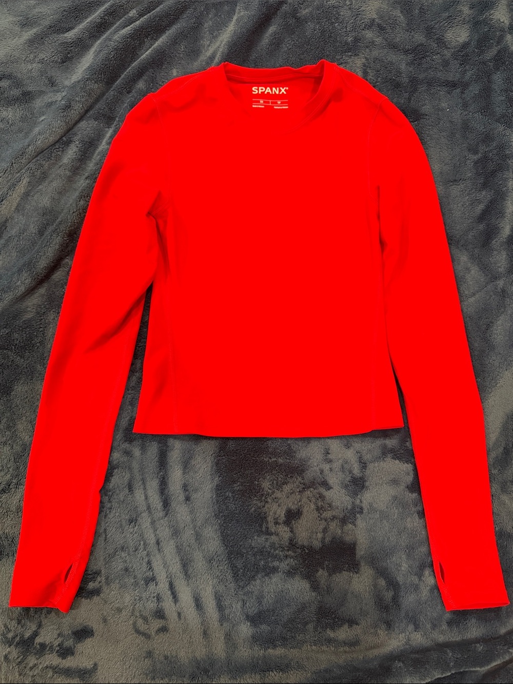 SPANX Red Long-Sleeve Top